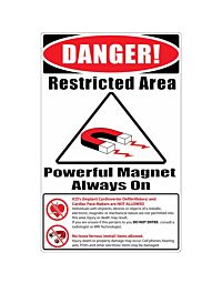 MRI Warning Wall Sign (English)