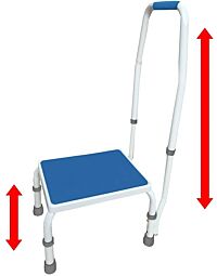 Adjusta-Step Height Adjustable Step Stool with Handle