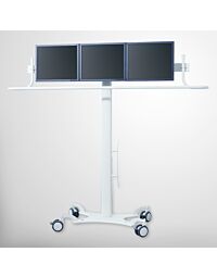 Mobile Monitor Cart for 3 Monitors
