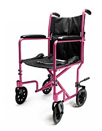 19" Wide Transfer Wheelchair-Pink