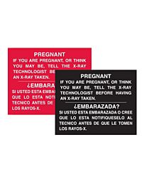 X-Ray Pregnancy Sign, Bilingual English, Spanish