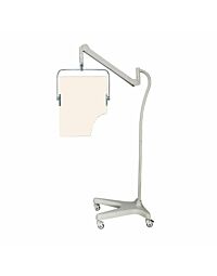 Square Arm Overhead Lead Acrylic Mobile Barrier With Torso Cutout