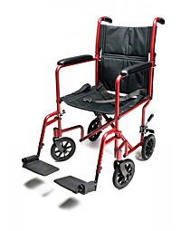 19" Wide Transfer Wheelchair-Red