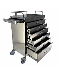 6 Drawer Stainless Steel MRI Emergency Cart