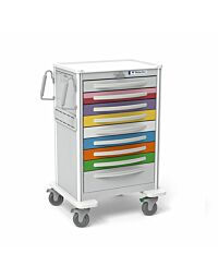 9-Drawer X-Tall Pediatric Cart - Aluminum