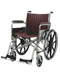 20” Wide Non-Magnetic MRI Wheelchair w/ Detachable Footrests