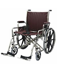 24” Wide Non-Magnetic MRI Wheelchair w/ Detachable Footrests