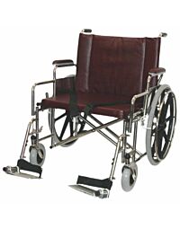 24" Wide Non-Magnetic MRI Bariatric Wheelchair w/ Detachable Footrests