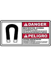 Aluminum MRI Danger Restricted Access Sign