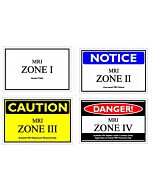 MRI Zone Sign 4 Pack