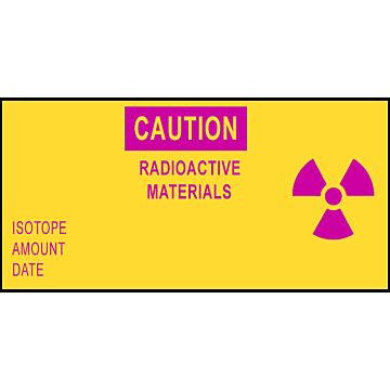 Caution Radioactive Materials Tape - 180 ft roll