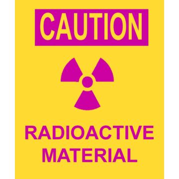 Caution Radioactive Material - 20 per pack