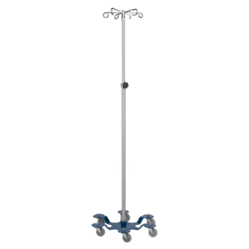 Blickman 6 Hook Stainless Steel IV Stand (6 Legs)