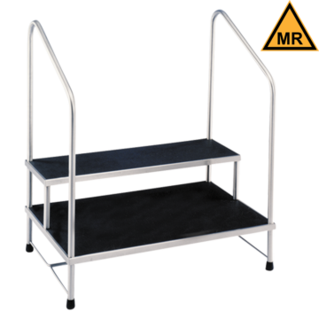 MRI Safe 2-Step Footstool with Handrails - (24