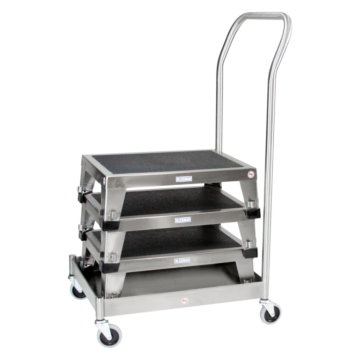Stainless Steel Stackable Medical Step Stool with Dolly