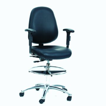 Anesthesia & Lab Stool with Lumbar Support | Adjustable Medical Stool