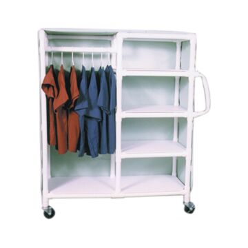 Combo PVC Cart with Shelves / Clothes Closet