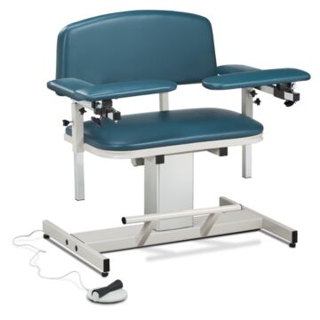 Electric Height Adjustable Blood Drawing Phlebotomy Chair with Padded Arms