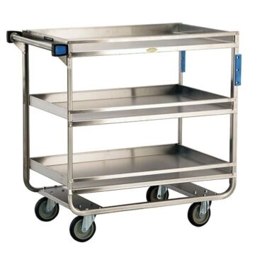 Large 700 Lb capacity Guard Rail Cart with 3 Shelves