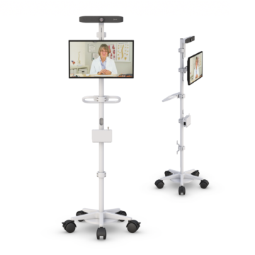 Remote Ergonomic Telemedicine Communication Lab Cart 