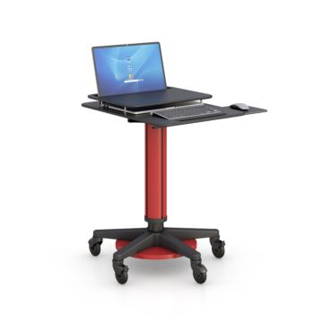 Mobile Laptop Computer Cart with Locking Wheels