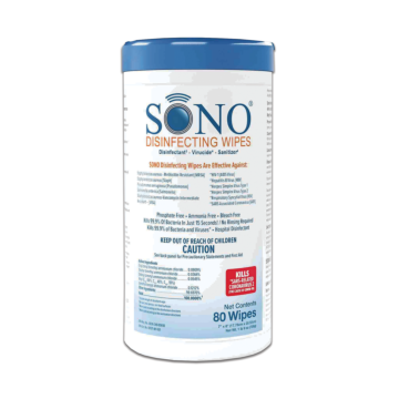 SONO Ultrasound and Disinfecting Wipes - Canister (6 per Case) 