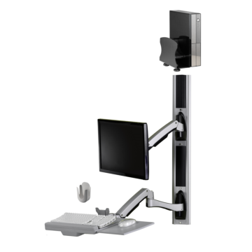Sit Stand Combo Computer Workstation Wall Mount System
