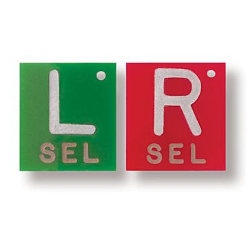 Square Polycarbonate Left and Right Marker Set - Optional Initials