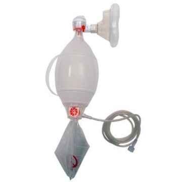 MRI Non-Magnetic Resuscitator Adult Bag with Adult Mask - Disposable, Case of 6