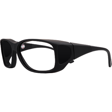 Fitover Lead Glasses With Side Shields (Medium) - Black
