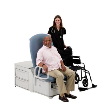 High-Low Exam Table – Power Back w/outlet, pelvic tilt & drawer warmer