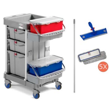 MRI Safe Maintenance Cleaning Cart with Mop