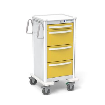 4-Drawer Junior X-Tall Isolation Cart - Aluminum