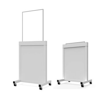 Collapsible Mobile Leaded Barrier - Acrylic Window