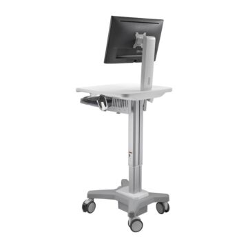 Light Pedestal Medical Cart with Monitor Mount