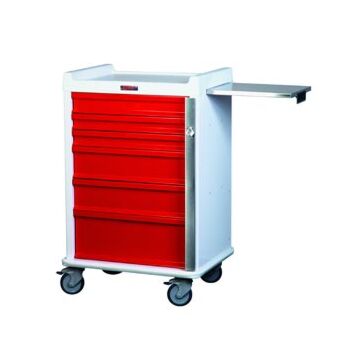 MR-Conditional Six Drawer Emergency Cart Breakaway Lock Standard Package