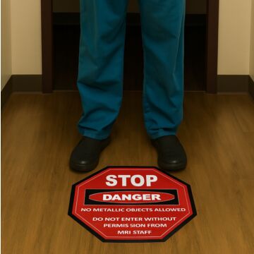 Danger Stop Sign Floor Sticker