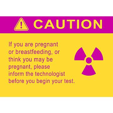 Caution Sign,  if you are breastfeeding or pregnant 14x10