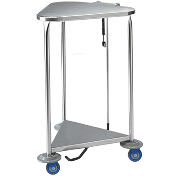 Linen Hamper, Stainless Steel with Bumpers for 25” bags and Quiet-Close™ Lid