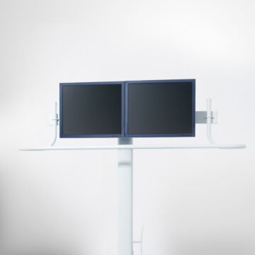 Mobile Monitor Cart for 2 Monitors