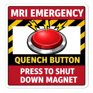 MRI Emergency Quench Button Sign