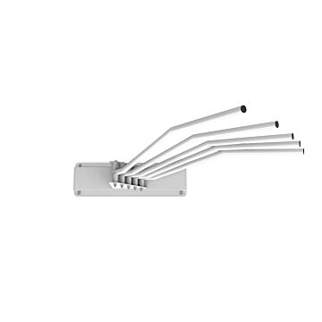 Wall Mounted Lead Apron Storage Rack with 5 Swing Arms