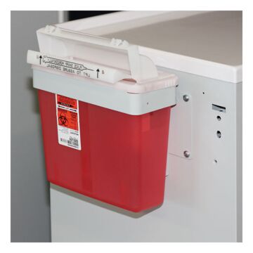 Non-Locking Sharps Container Mounting Bracket