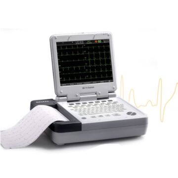 SE-12 Express ECG/EKG Machine | 12-Lead Cardiac Recorder with Ethernet  
