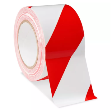 3" x 36 yards Red/White Vinyl Safety Tape