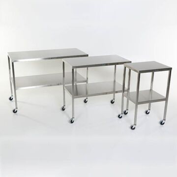 Stainless Steel Instrument / Back Table with Shelf