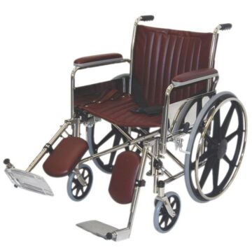 24” Wide Non-Magnetic MRI Wheelchair w/ Detachable Elevating Legrests