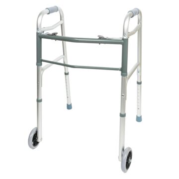 Adjustable Height 2 button Folding Walker