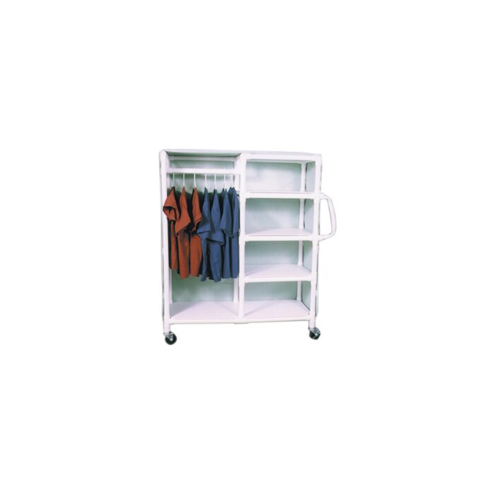 Combo PVC Cart with Shelves / Clothes Closet