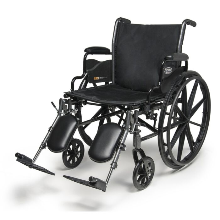 Standard Wheelchair 18” x 16” Swing Away Legrests and Flip Arm Desk Armrest